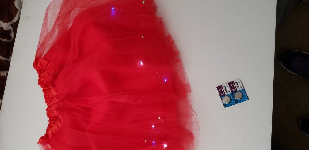 TUTU RED LIGHT UP Adult Skirt