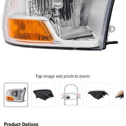 Dodge Ram Passenger Side Headlight Assembly 