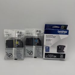 Genuine Brother LC101BK LC101Y LC101C Ink Cartridge Brand New