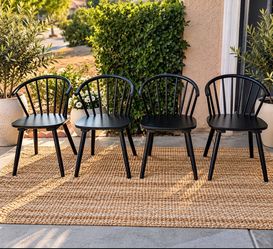 Set of 4 NEW Black Windsor Dining Chairs – Modern Farmhouse