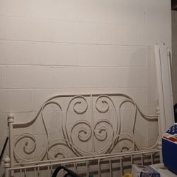 White Bed With Side Rails 