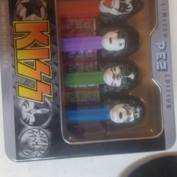 Vintage Kiss Hats And Collectors Edition Kiss Pez Dispenser. 