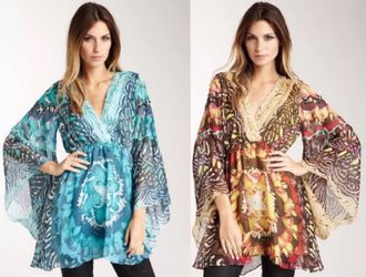 Meghan LA Charlotte blue or red tunic dress XS