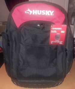 BRAND NEW HIGH QUALITY Husky 16 Inch 21 Pocket Tool Backpack