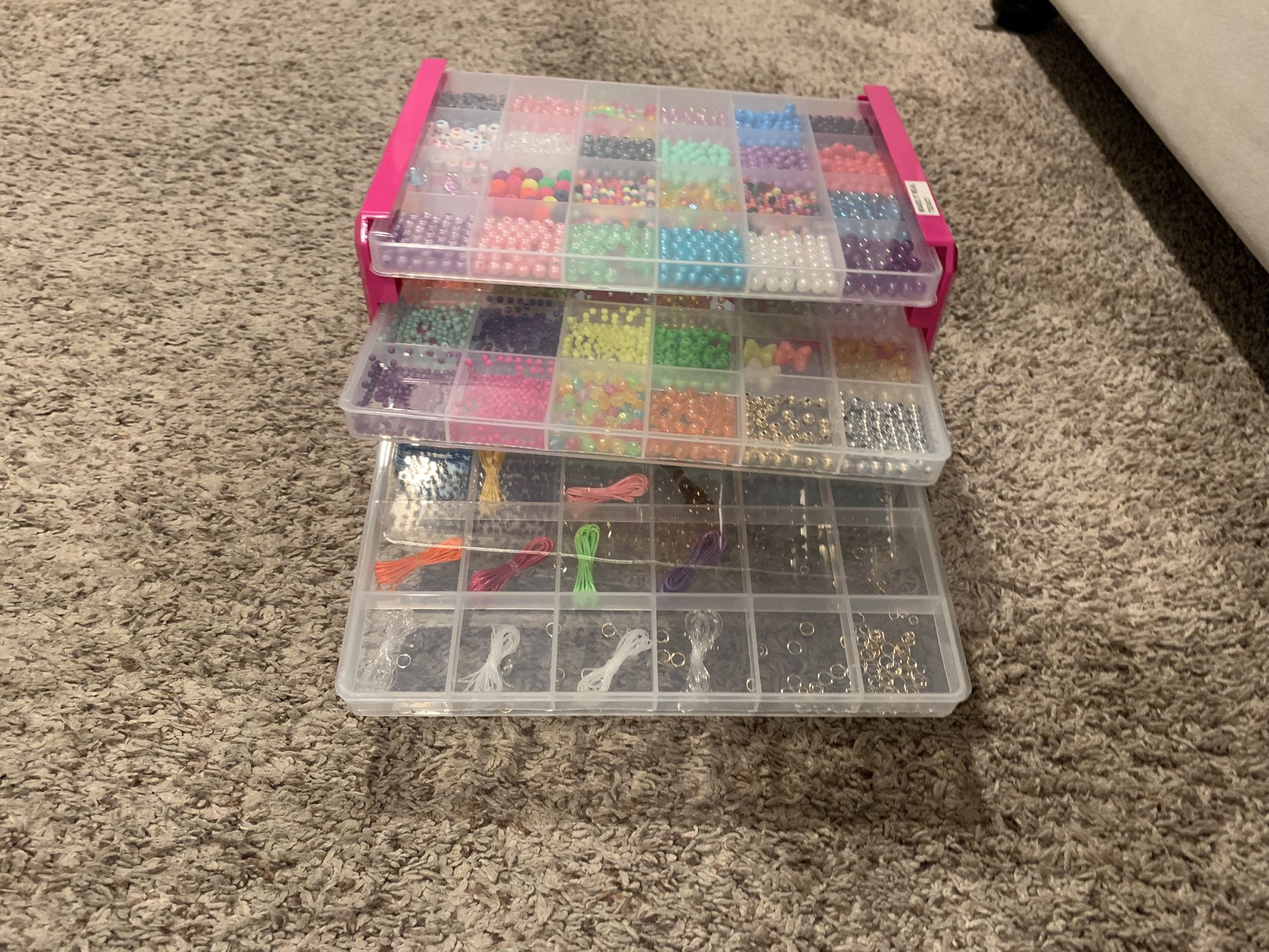 Babes Kit W/Organizer-90%Full-Great For Crafts,jewelry&Bracelet Making