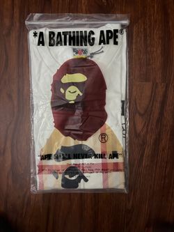 checkered bape white
