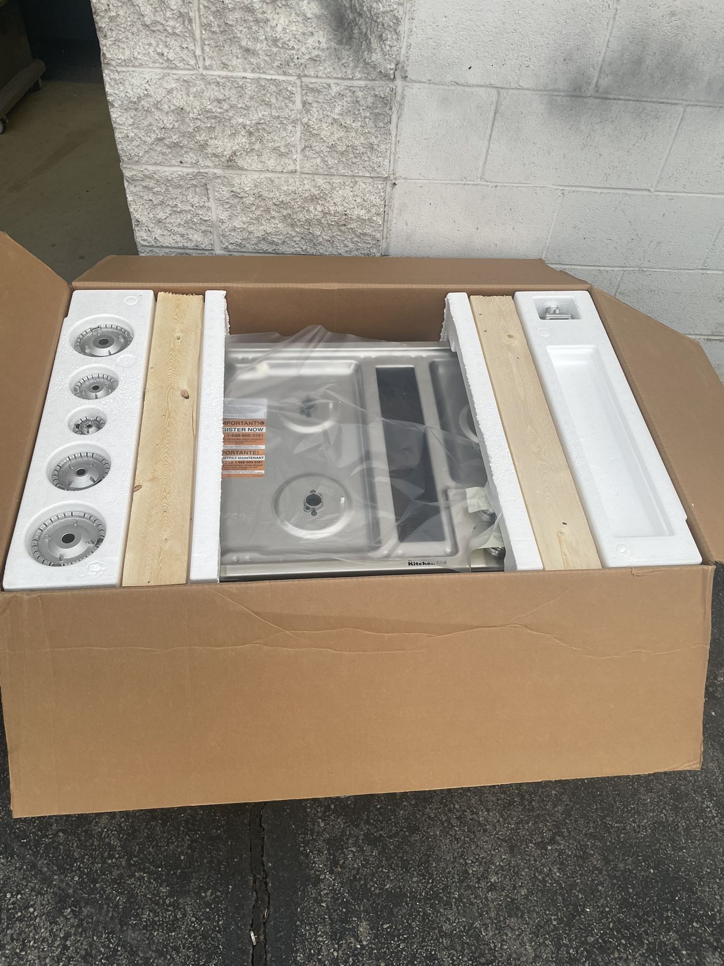 Box Complete Cooktop Gas Range Downdraft Kitcheniad 36”