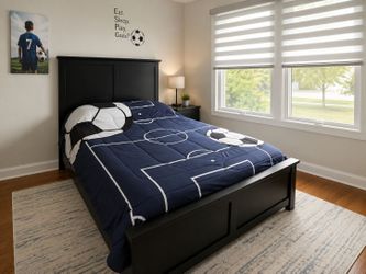 Queen bed with dresser