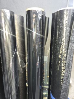 Gloss black vinyl wrap by the yard