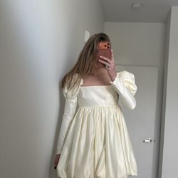 Cream mini dress