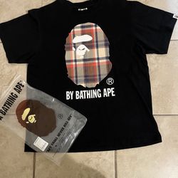 Large Bathing Ape Burberry Shirt