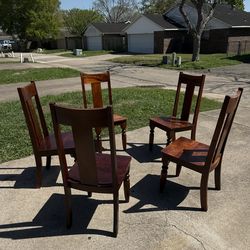 5 Solid Wood Super Sturdy Dining Chairs