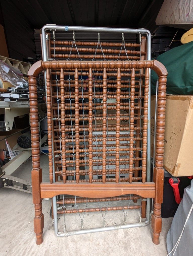 Vintage Jenny Lind Crib and Mattress