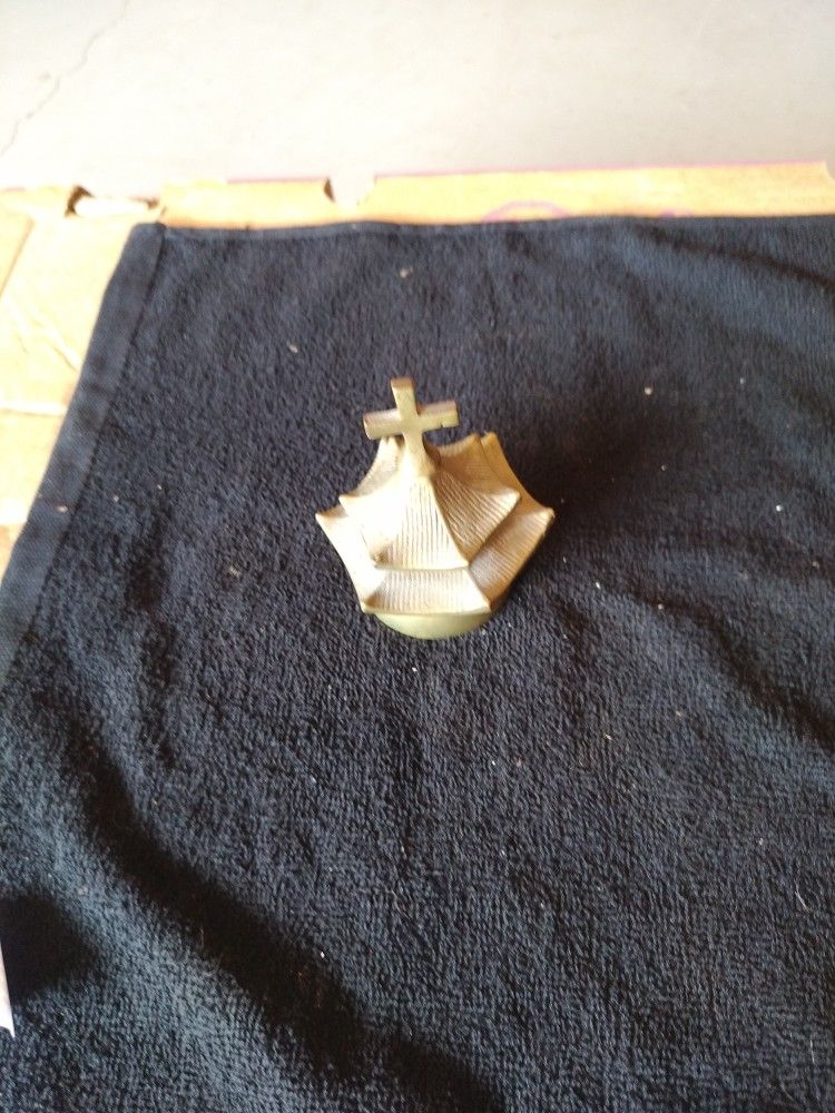 Pagoda Brass Bell With Cross