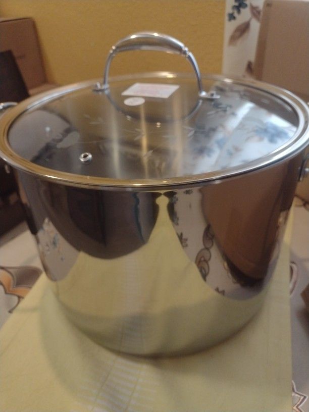 Princess House Olla de 20 qt de Acero inoxidable Tri_Ply