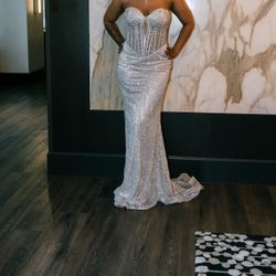 Silver Prom Dress