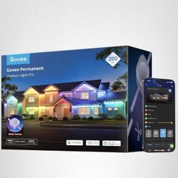 Govee Permanent Outdoor Lights Pro, 200ft with 120 RGBIC LED Lights for Daily and Accent Lighting, 75 Scene Modes for Outdoor Decor, IP67 Waterproof, 