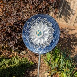 Glass Flower Yard Art