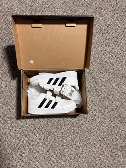 Adidas Kids Sneakers White Black Stripes