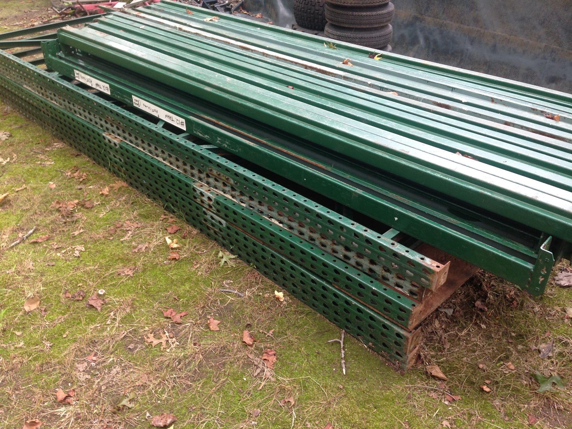 Pallet shelves garage storage