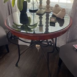 Iron And Wood Dining Table