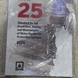 NFPA
NFPA 25, Standard for the Inspection, Testing, and Maintenance of Water-Based Fire Protection Systems 2020 ed.