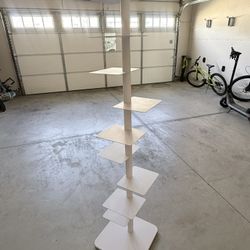 9-Shelf Metal Spine Bookshelf Vertical Bookshelf