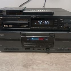 Pioneer Cd Player And Kenwood Double Deck Tape$80firm 