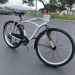 New 7 Speed 😎 Comfortable Beach Cruiser Men’s Bike College College Bicycle 26” Tires Standard Size Comfortable