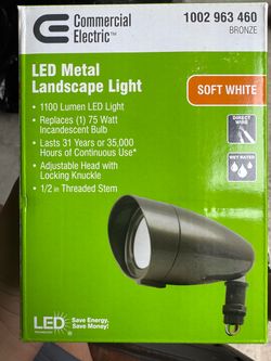 Commercial Electric LED Metal Landscape Light Bronze