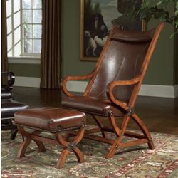Picket House Furnishings Odessa Chair & Ottoman Set