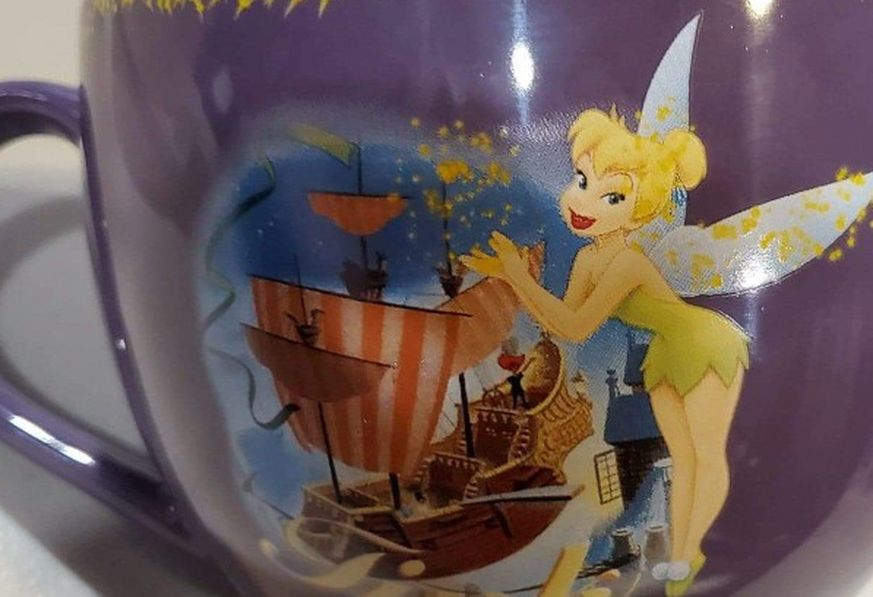 18 Oz Vintage Retired Disney Purple/Pink Tinkerbell Cup/Mug Disney Store