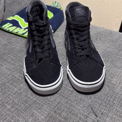 VANS Shoe Sk8-Hi Pro Corduroy Plaid Black and Gray Size Men’s 6.5 Women 8