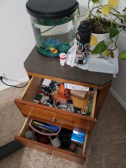 Side table with two drawers