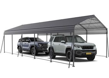 New in Box Heavy Duty Metal Carport 13 ×26.5 FT with Galvanized Steel Roof Metal Garage Canopy