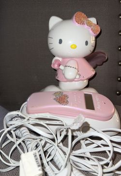 Hello Kitty Angel Sanrio Pink Landline Flash Telephone vintage