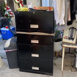 Tall Office File Cabinet  With Lock And Key 