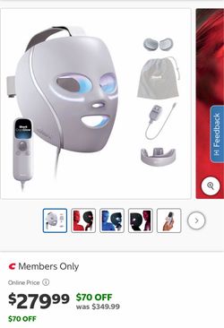 Shark CryoGlow Under-Eye Cooling Plus LED Anti-Aging and Skin Clearing Face Mask