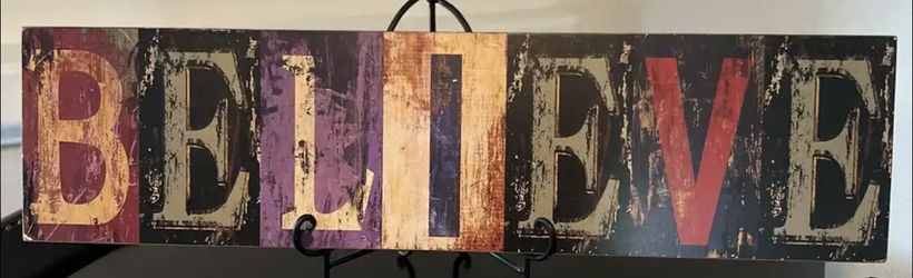 Believe Rustic Wooden Decor