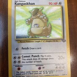 Pokemon Kangaskhan 5/64 Jungle Set Unlimited Vintage Holo Rare MP/HP