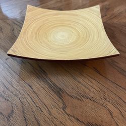Zodax Wooden Spiral Patterned Candle Holder for Pillar Candles with a 5” Diameter
