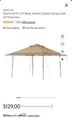 13 X 13 Ozark Trail Canopy