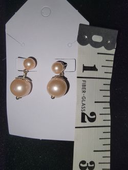 Elegant Pierced Pearl Drop Earrings