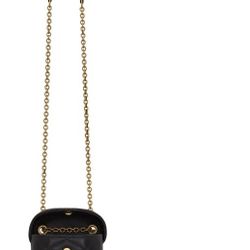 SAINT LAURENT YSL June, antique bronze hardware, diamond - quilted, chain shoulder strap, sheepskin leather