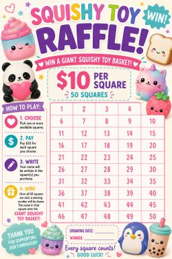 Needoh and Squishy Raffle