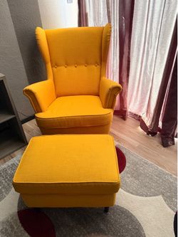 Yellow chair with ottoman!