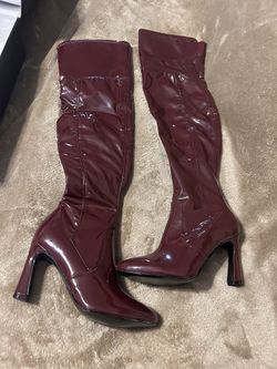 Nine West Patent Leather Over the Knee Boot