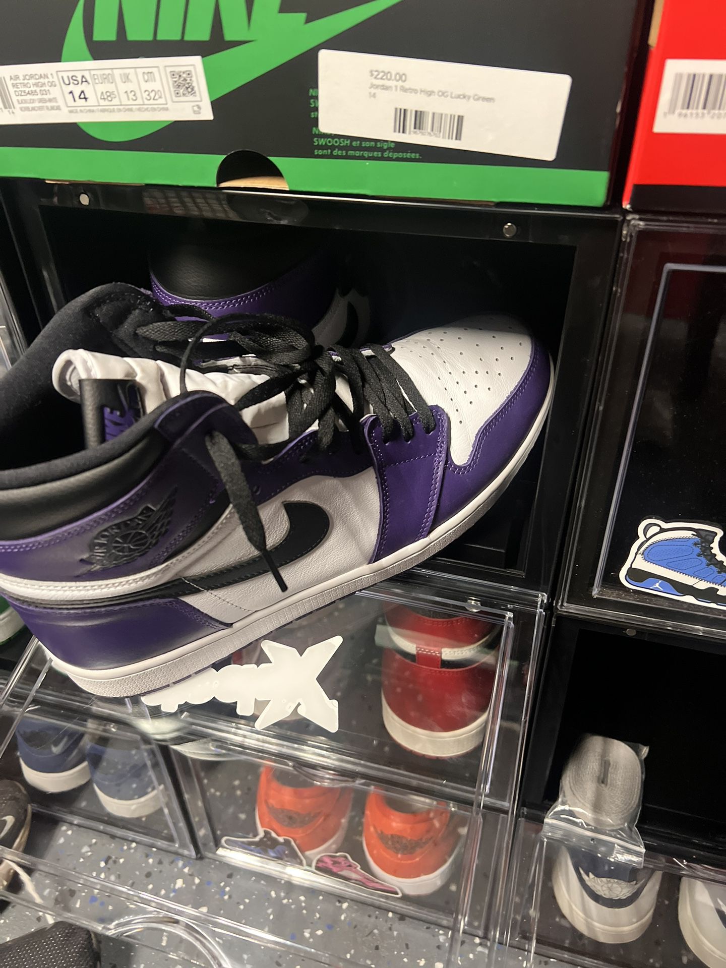 Jordan 1 Court Purple Size 14
