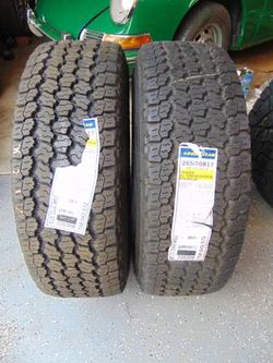 2 New 265 70 17 Goodyear Wrangler All Terrain Adventure Tires 4PLY Date 2021/2025
