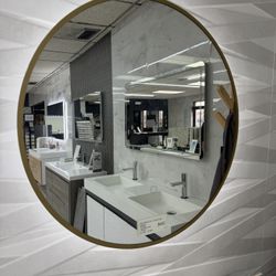 Impossible Price!!🤩 24” Gold Framed LED Mirror 